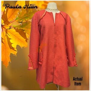Paula Hian Orange Tweed Jacket